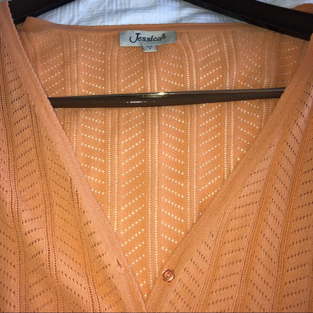 Elegant vintage light orange 🍊 cardigan🤩 - Picture 7 of 8
